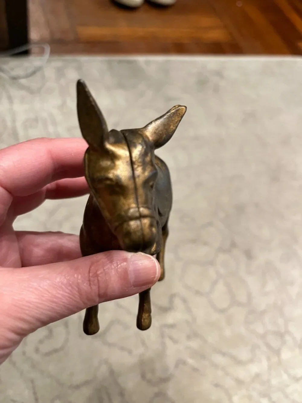 Antique Cast Iron Donkey Still Penny Bank AC Williams 1910 Vintage Mule